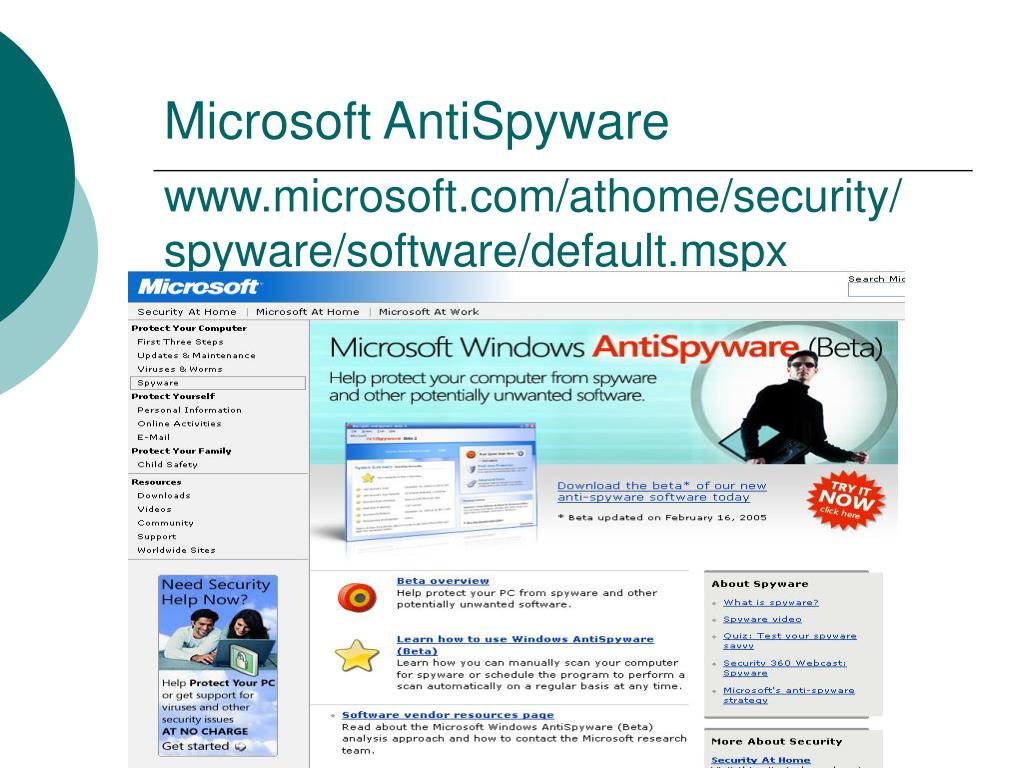 microsoft online athome security spyware default mspx
