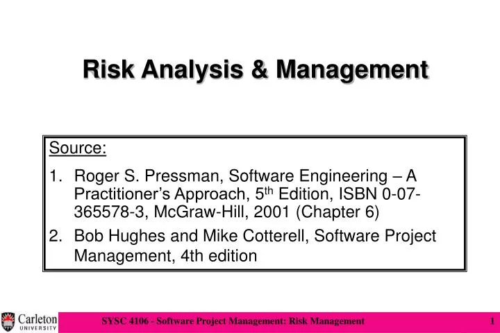 risk analysis management n.