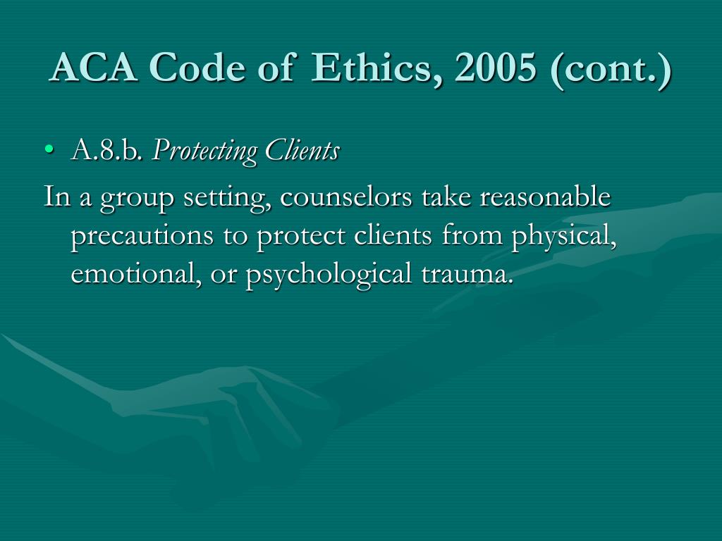 Aca code of ethics standards