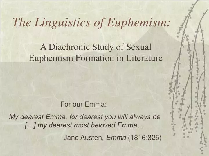 the linguistics of euphemism n.