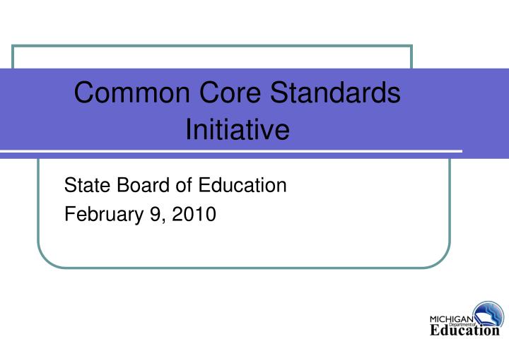 common core standards initiative n.