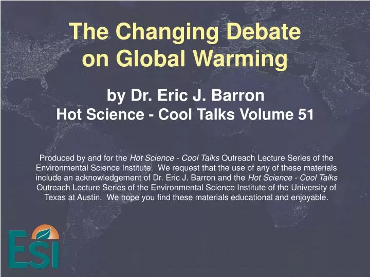 the changing debate on global warming n.