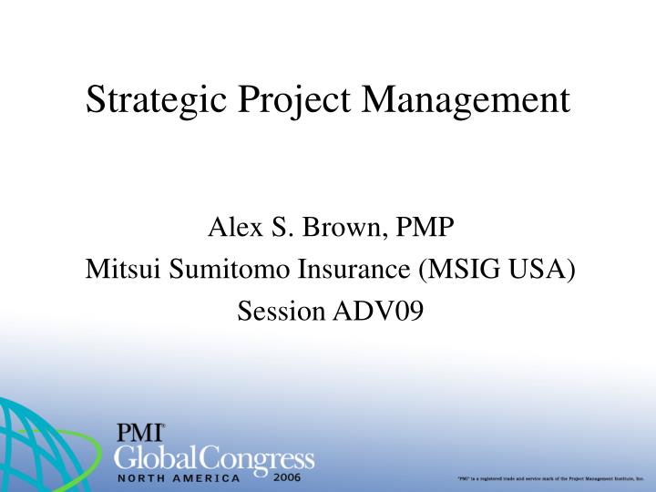 strategic project management n.
