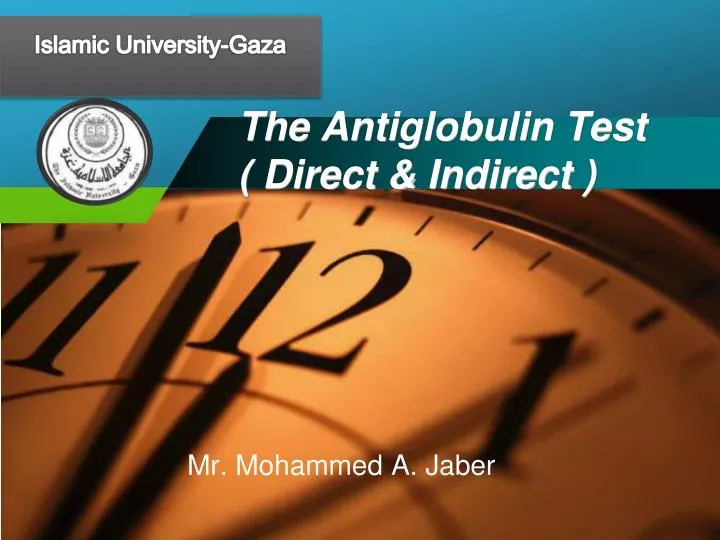 the antiglobulin test direct indirect n.