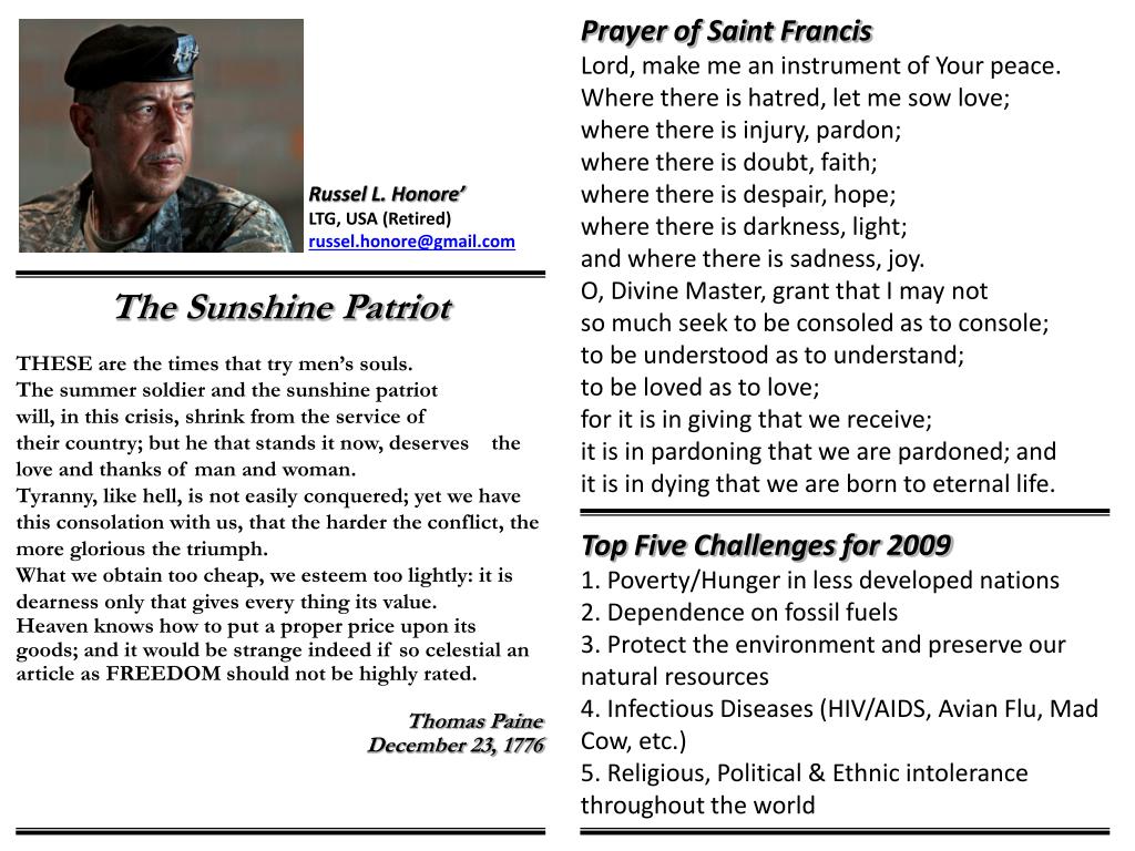 PPT - LTG. RET. Russel L. Honoré CDR JTF -Katrina PowerPoint ...