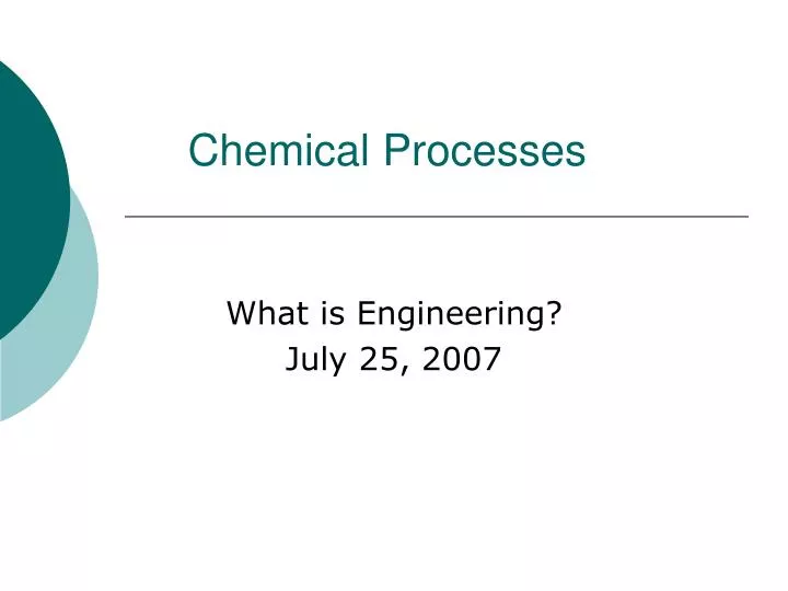 chemical processes n.