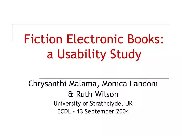 fiction electronic books a usability study n.