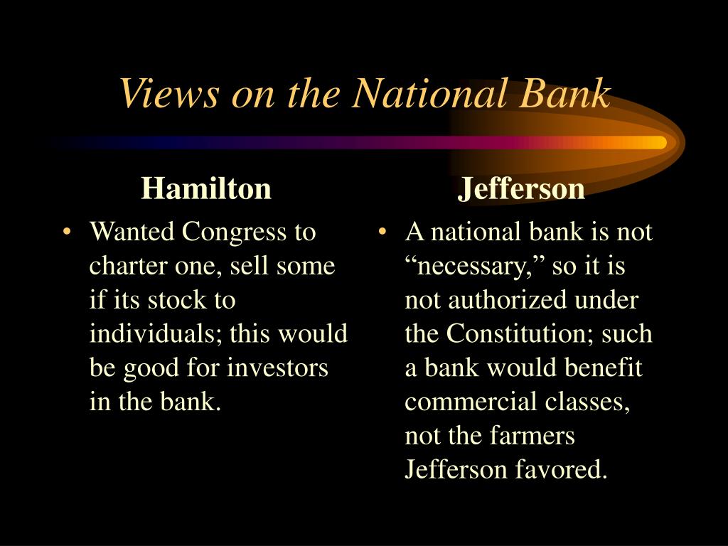 Hamilton and top jefferson national bank