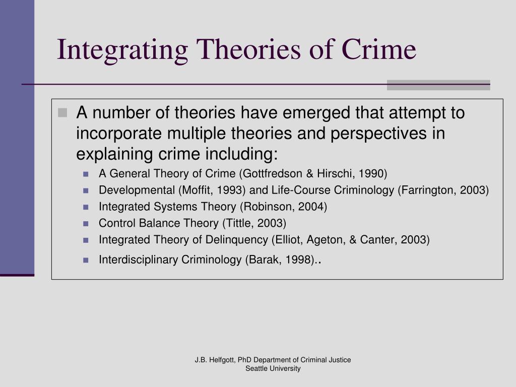 Integrated Theories Of Crime