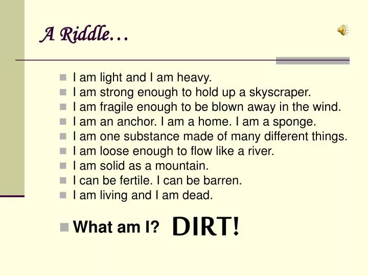 PPT A Riddle PowerPoint Presentation Free Download ID 243295