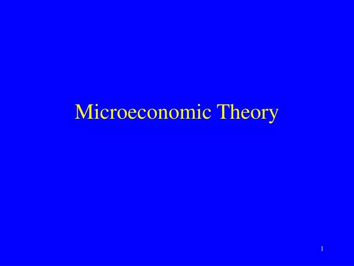 PPT - Microeconomic Theory PowerPoint Presentation, free download - ID ...