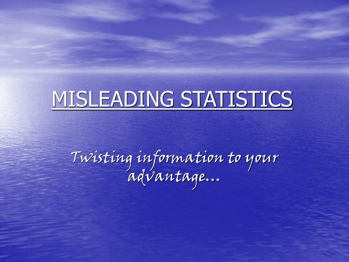 misleading statistics n.