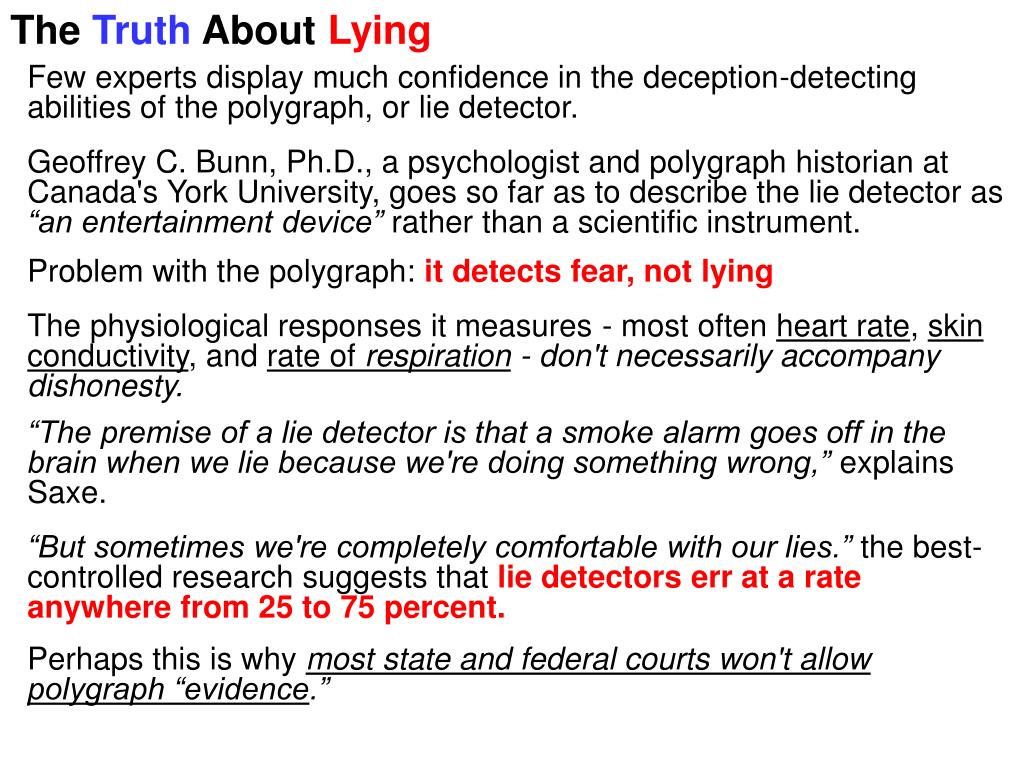 presentation about lying