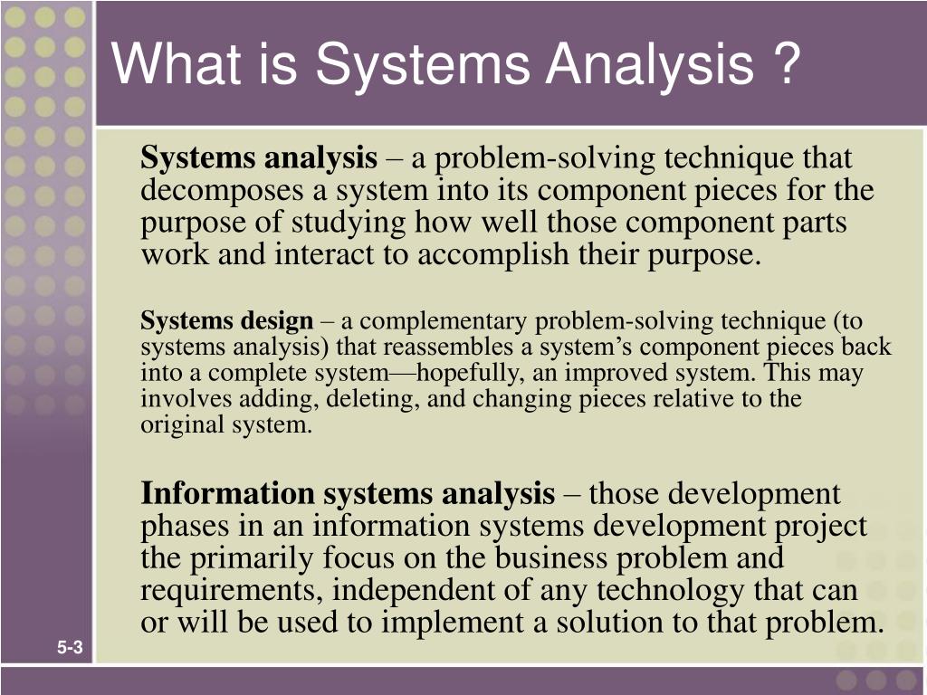 PPT - Chapter 5: Systems Analysis Objectives PowerPoint Presentation, free  download - ID:243760
