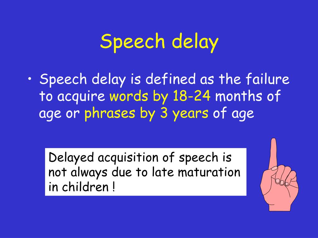 speech delay long term effects