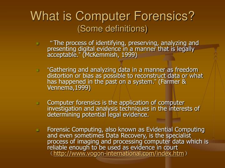 PPT What is Computer Forensics? (Some definitions) PowerPoint