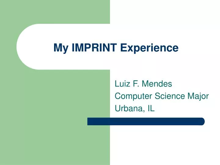my imprint experience n.