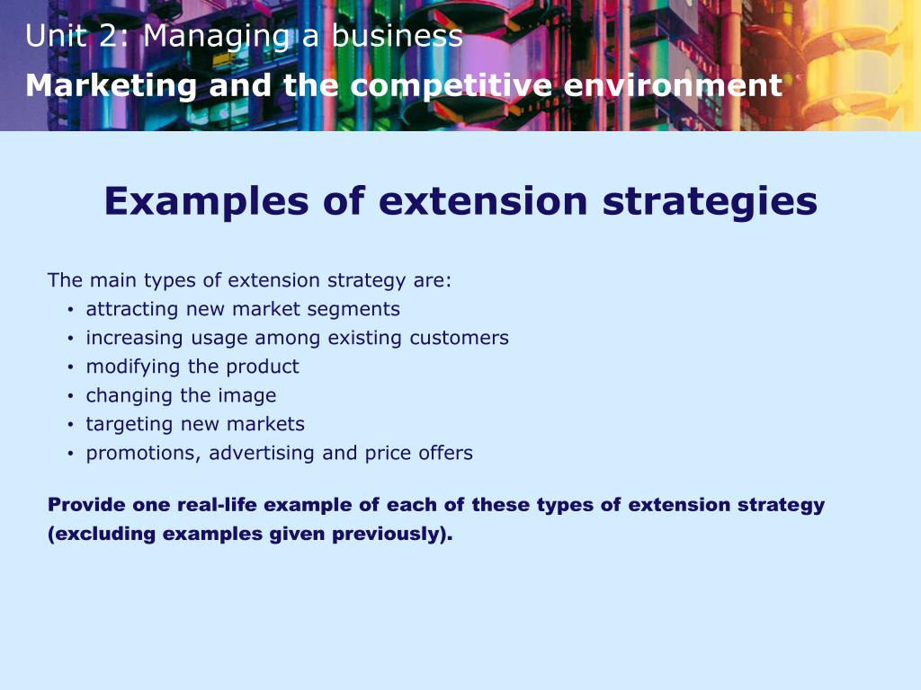 Extension Strategy Example