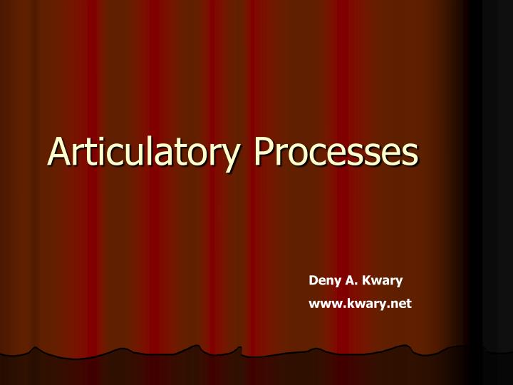 articulatory processes n.