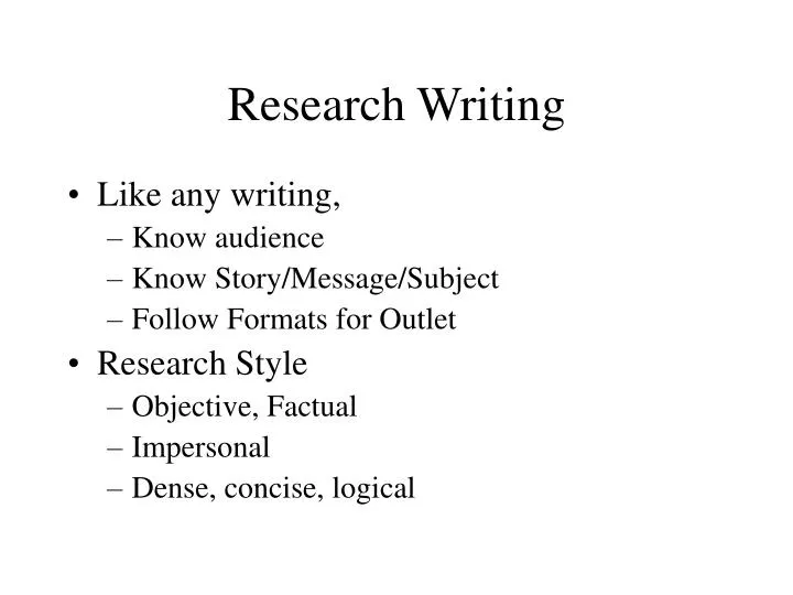 research writing n.