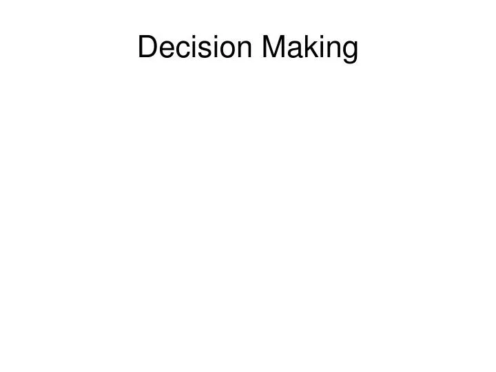 decision making n.
