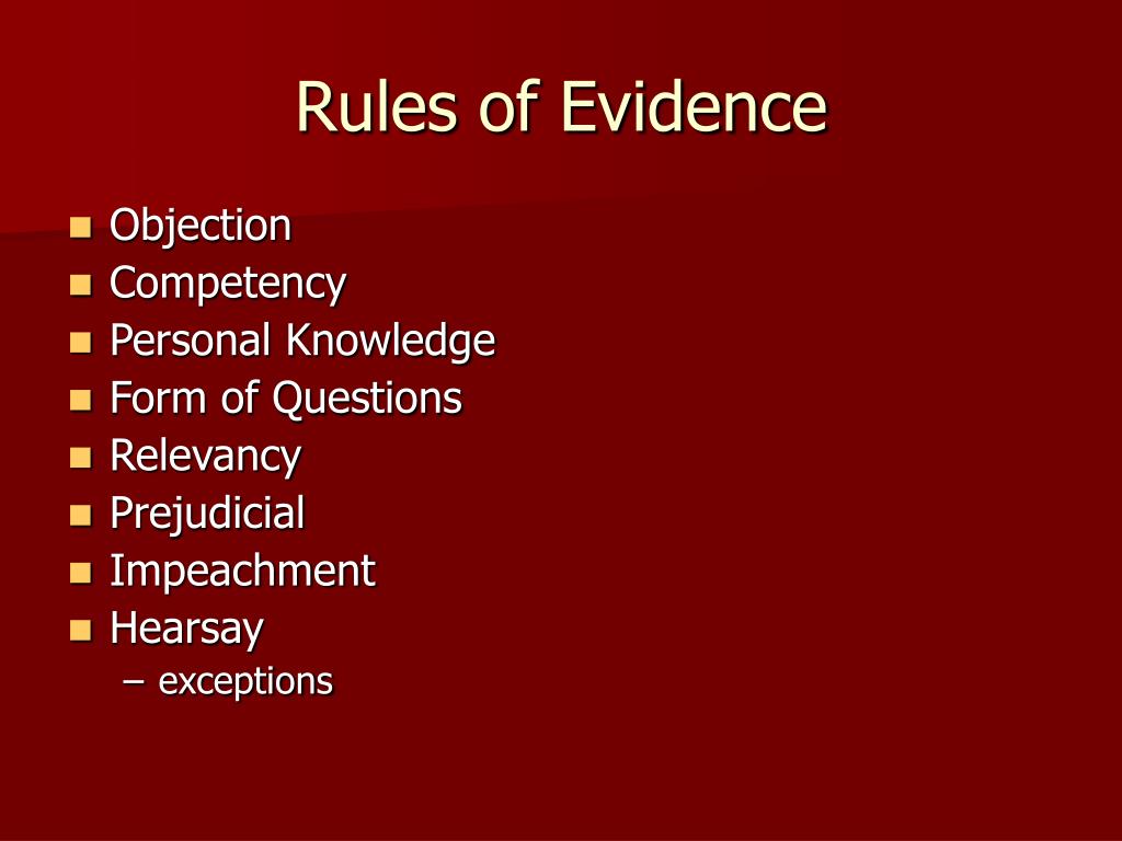 the presentation of evidence occurs at the trial court level