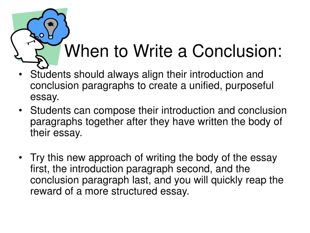 How to write conclusion essay