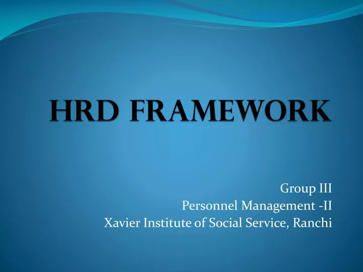 5 hrd framework 5 hrd framework