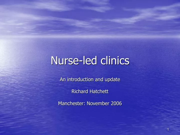 nurse led clinics n.