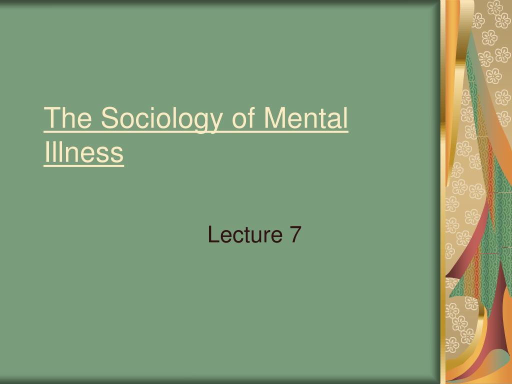 sociology research topics on mental health