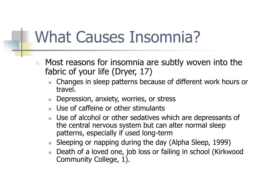 are there 2 different types of insomnia