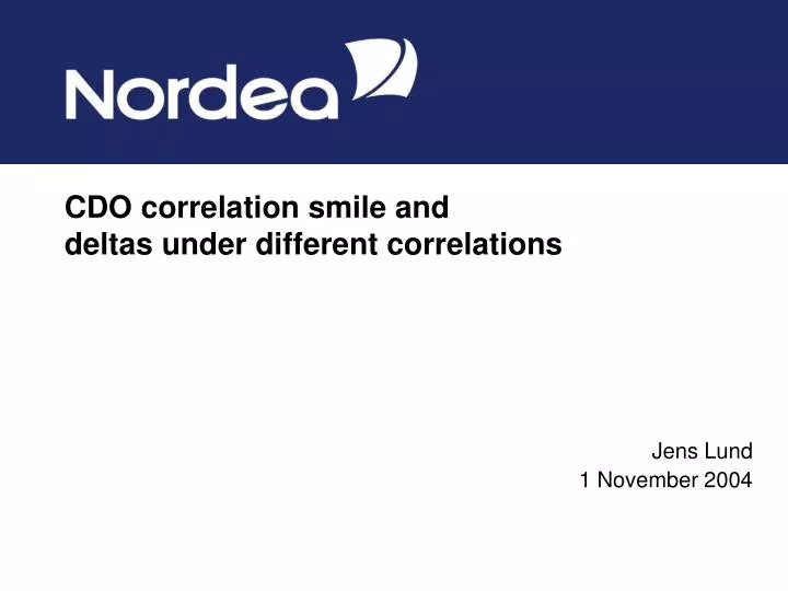 cdo correlation smile and deltas under different correlations n.