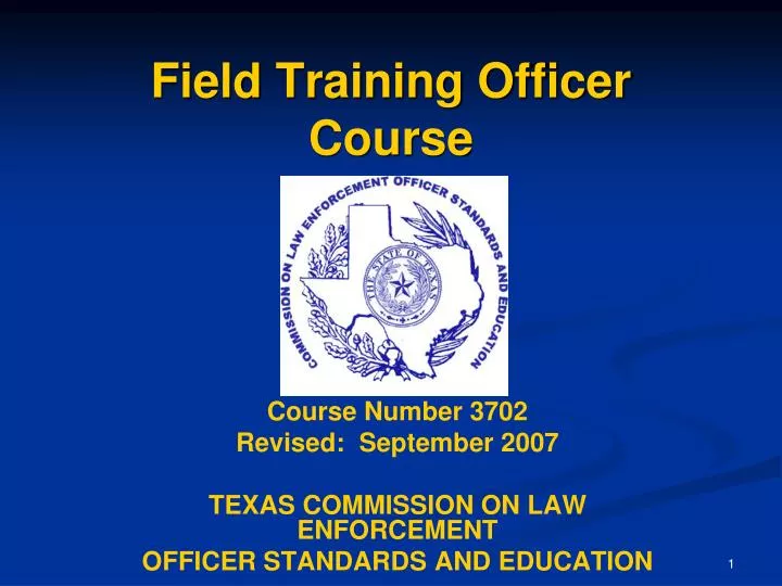 PPT Field Training Officer Course PowerPoint Presentation, free