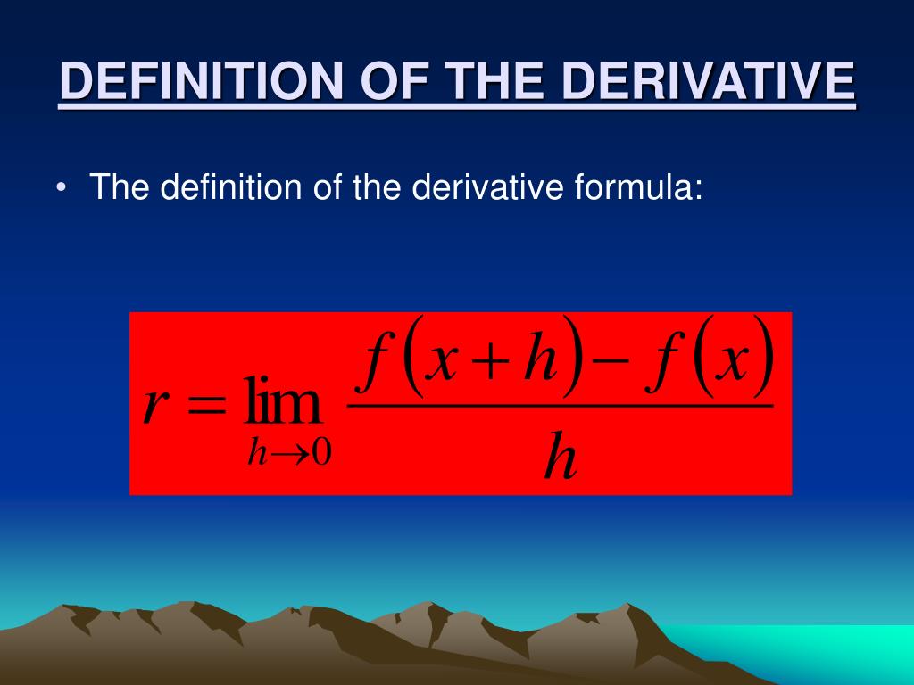 PPT - CHAPTER TWO: DERIVATIVES PowerPoint Presentation, free download ...