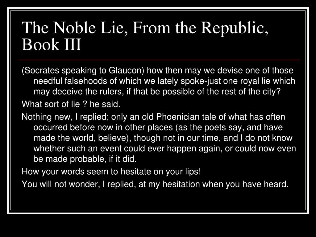 noble lie plato republic