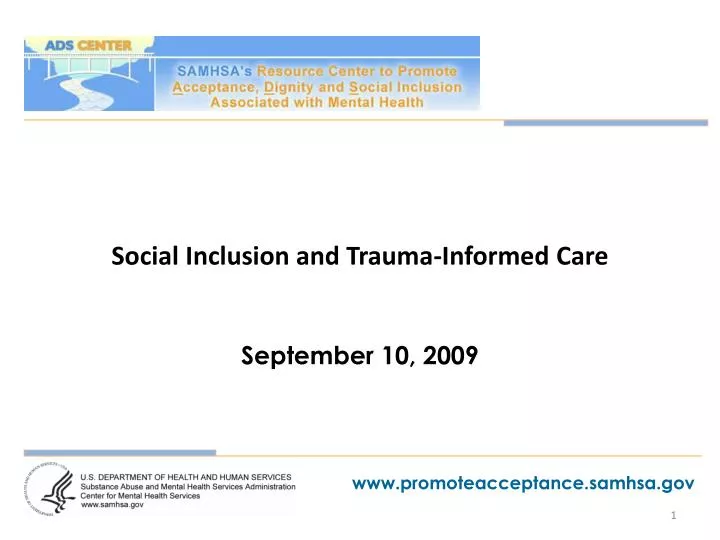 social inclusion and trauma informed care n.