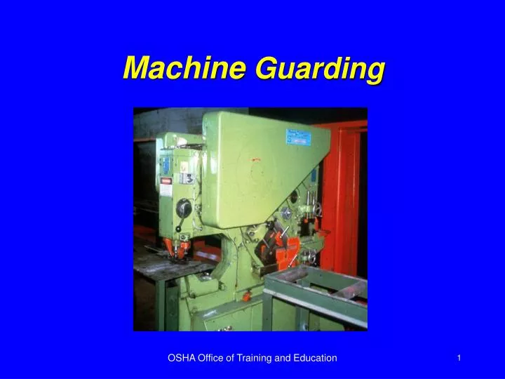 machine guarding n.