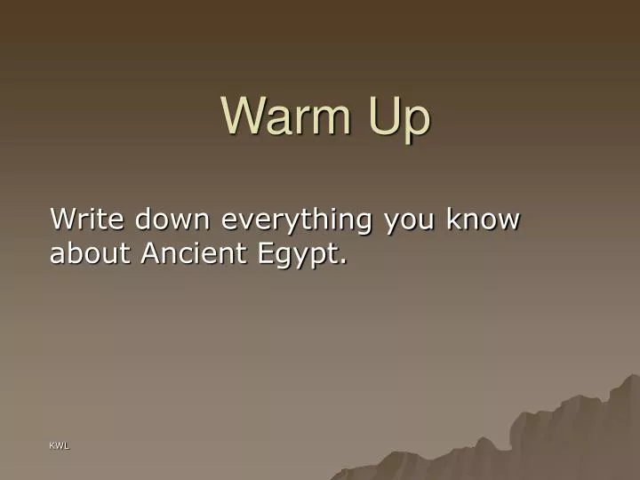 warm up n.