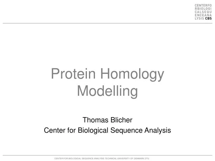 protein homology modelling n.