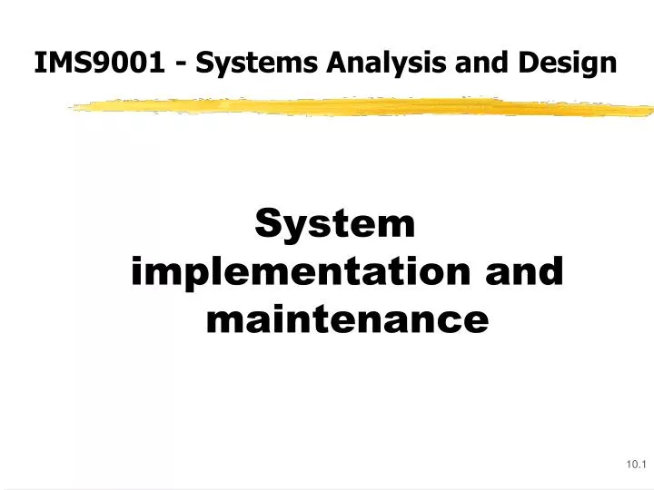 ims9001 systems analysis and design n.