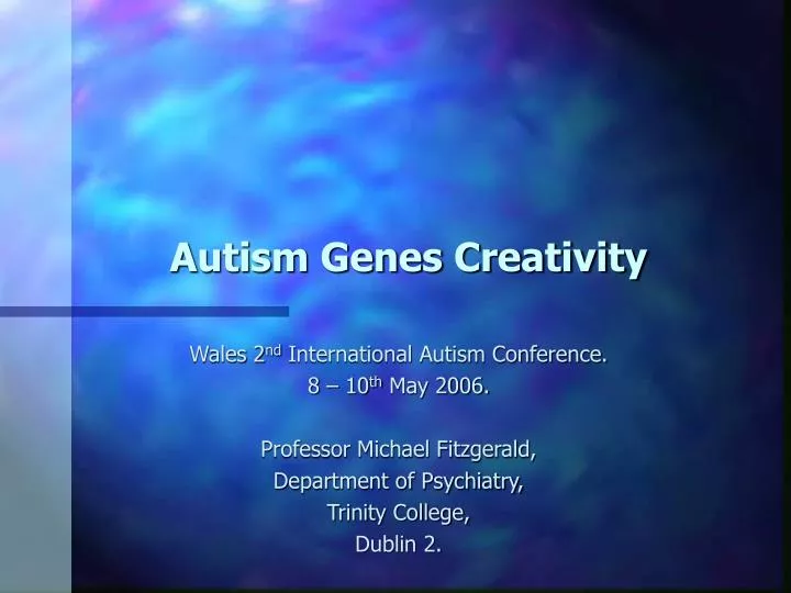 autism genes creativity n.