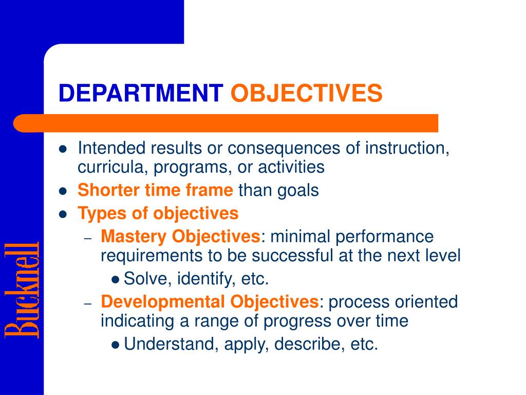 research and development department objectives