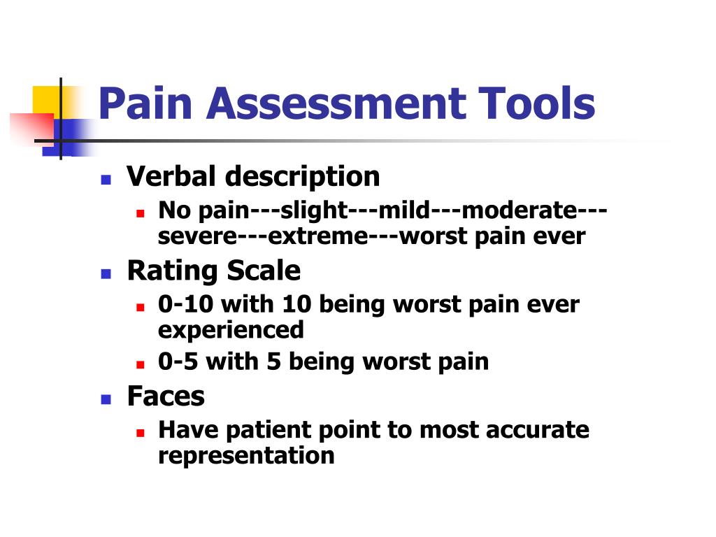 assessment of pain assignment