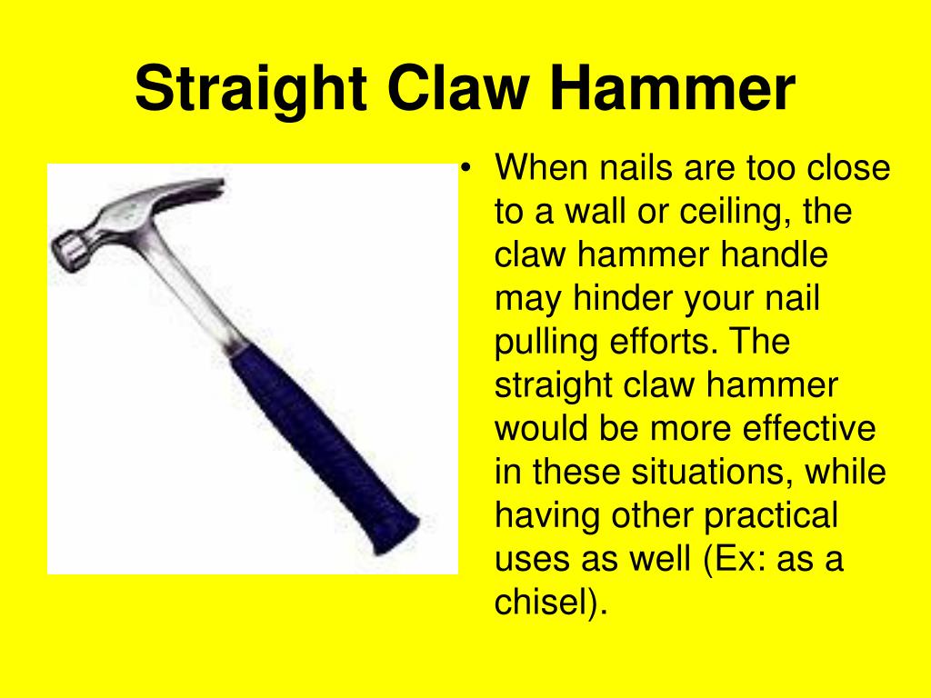 PPT - Basic Carpentry Hand Tools: Hammers PowerPoint 