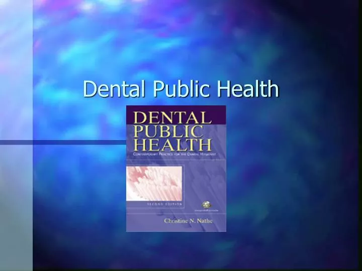 dental public health n.