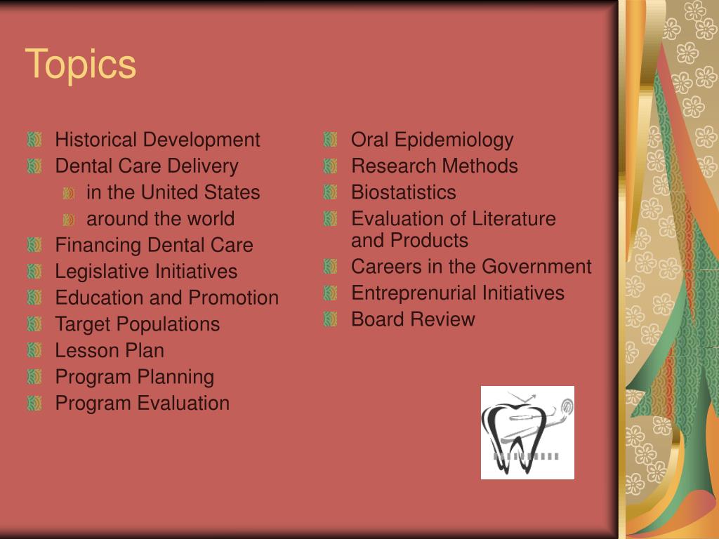 library dissertation topics in public health dentistry