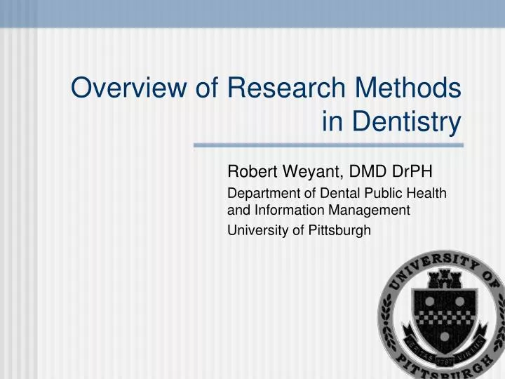 new research topic in dentistry