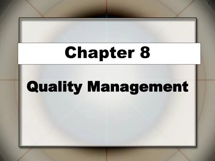 chapter 8 quality management n.