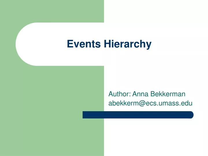 events hierarchy n.