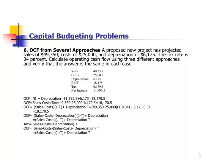 ppt capital budgeting problems powerpoint presentation id 249337 budgeting ppt